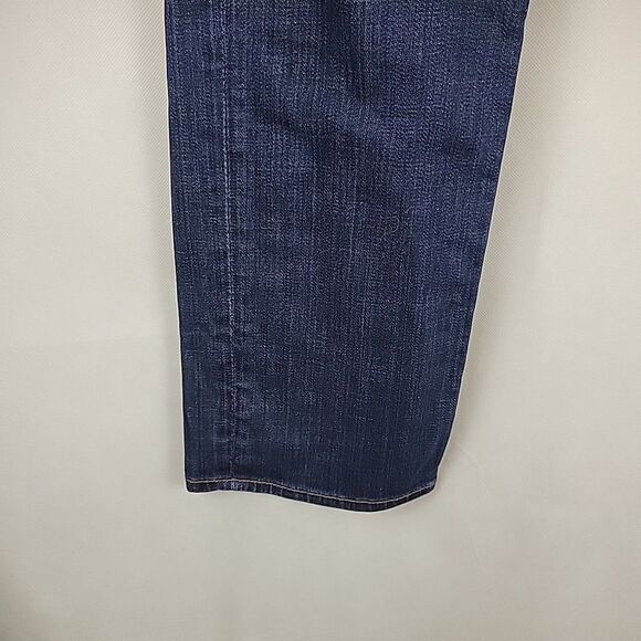 7 For All Mankind Jeans Mens 34x33 Slimmy Blue Denim Slim Straight Dark Wash - Picture 4 of 12